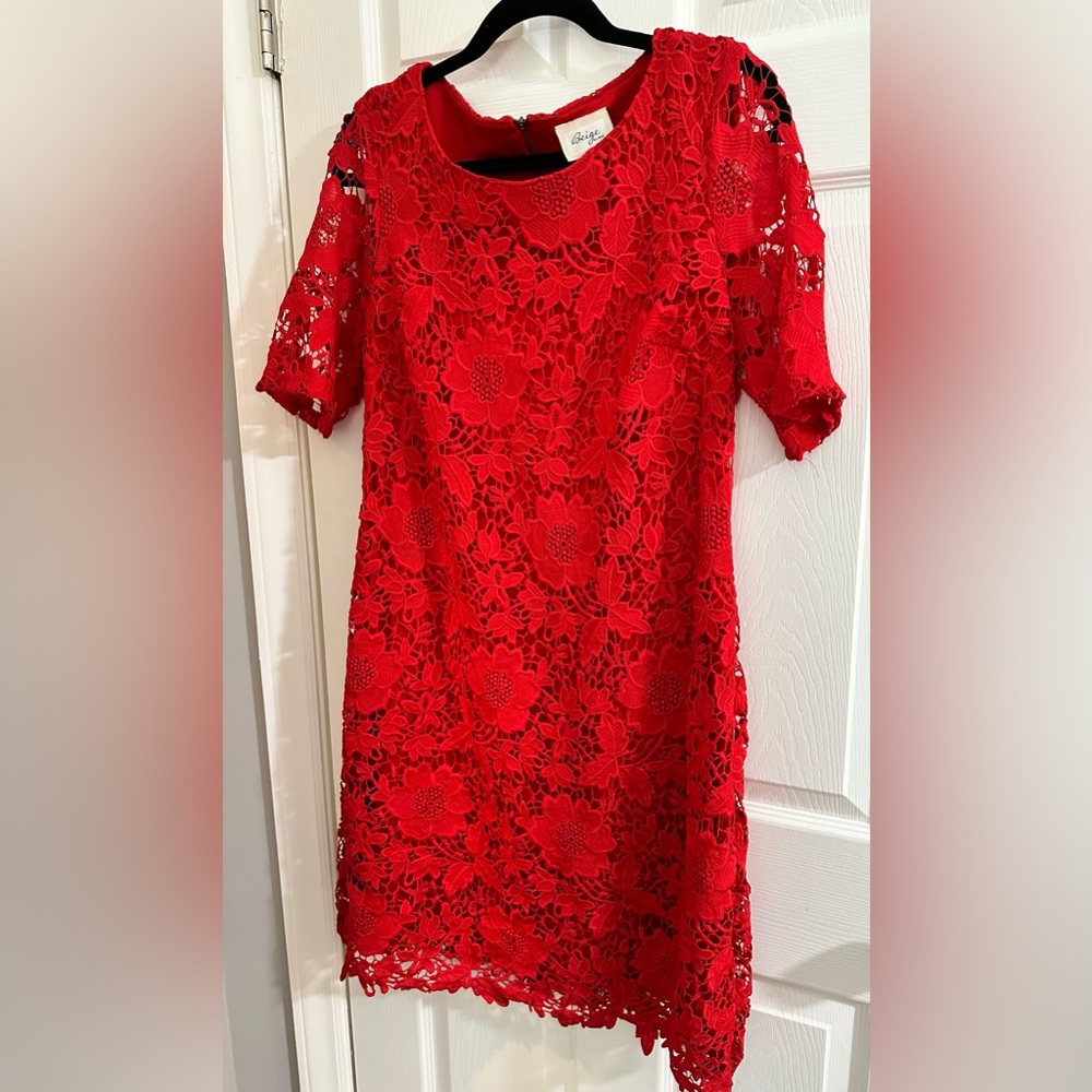 Red Lace Dress Size 12